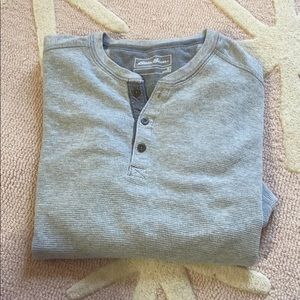 Men’s Eddie Bauer Gray Thermal Long Sleeve Shirt